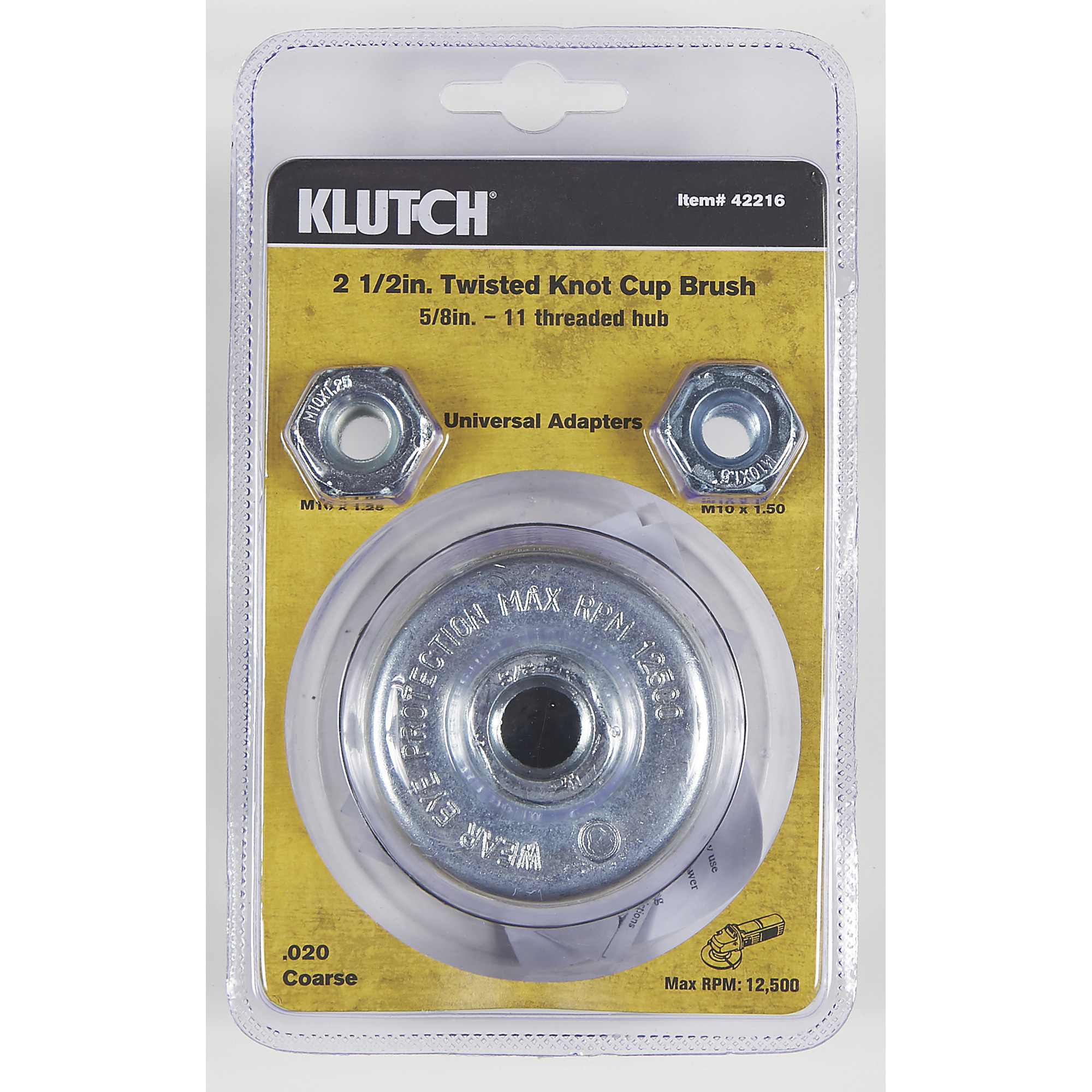 Klutch 2-1/2in. Twisted Knot Cup Brush